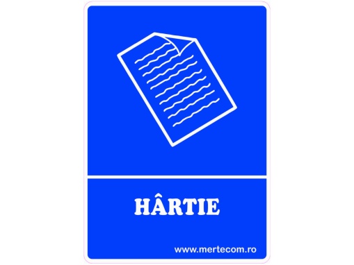 Etichete colectare selectiva 14x10cm A6 (Albastru - hartie)