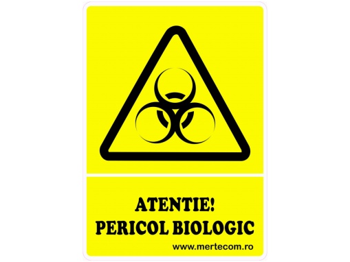 Etichete colectare selectiva 14x10cm A6 (Pericol Biologic)