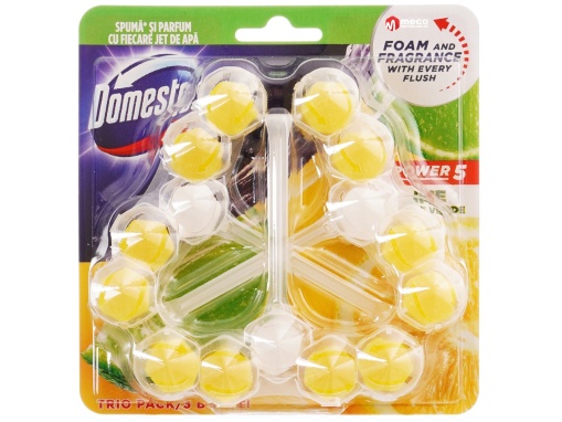 Odorizant pentru toaleta Domestos Power 55gr 3bucati (Lime)