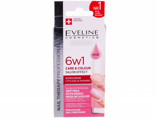 Tratament pentru unghii Eveline 6in1 Rose 5ml