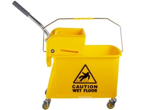 Carucior curatenie storcator profesional, separator si roti cauciuc Meco 20L - Img 1