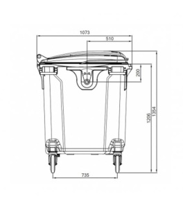 Container plastic albastru colectare selectiva 1100 litri - Img 3
