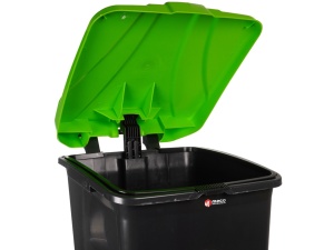 Cos colectare selectiva din platic cu pedala MZED1470V 70 litri H-75cm (Verde) - Img 2