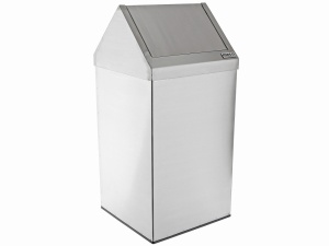 Cos gunoi patrat inox satinat push-bin Meco 45litri 29cm H 63cm