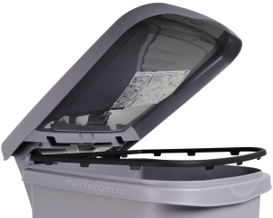 Cos pubela colectare selectiva cu pedala Urban 80litri H80cm (Gri) - Img 2