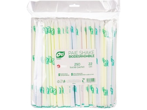 Paie color drepte biodegradabile 250 bucati