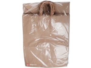 Pungi hartie natur cu maner 31x17x39cm 50bucati