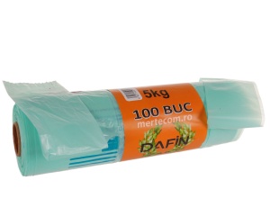 Sacose biodegradabile pe rola Dafin 5kg 100buc/set - Img 2