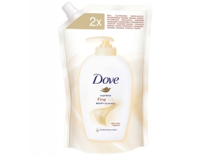 Săpun lichid cremă Dove rezervă 500 ml (Fine silk) - Img 1