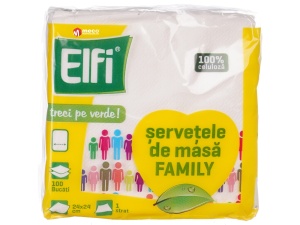 Servetele masa Elfi 24x24cm 1strat 100buc - Img 1