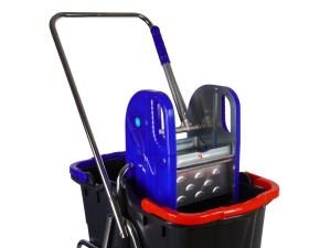 Carucior curatenie cu presa metalica 2x25 litri MZED3228 - Img 2