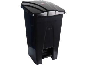Cos colectare selectiva din platic cu pedala MZED1470N 70 litri H-75cm Negru