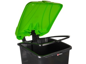 Cos colectare selectiva din platic cu pedala MZED1470V 70 litri H-75cm (Verde) - Img 3