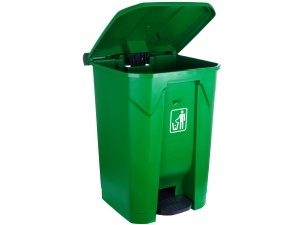 Cos gunoi colectare selectiva cu pedala Meco 45 litri Verde - Img 2