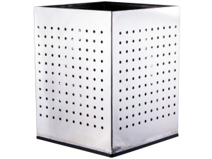 Cos gunoi patrat perforat inox 16 litri H 30cm
