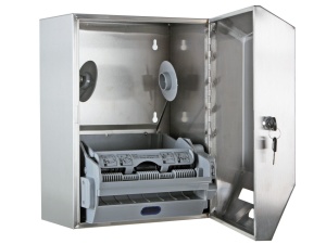 Dispenser din inox pentru prosoape de hârtie rola cu senzor Meco TD20K - Img 3
