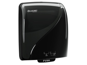Dispenser rola prosop autocut Lucart Identity negru cu senzor 892995 - Img 2