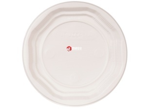 Farfurii rotunde plastic biodegradabil 17cm 50buc/set - Img 2