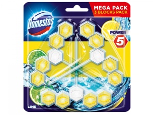 Odorizant pentru toaleta Domestos Power 55gr 3bucati (Lime) - Img 2