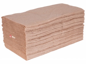 Prosop pliat in V brown 21x25cm 1strat 170bucati - Img 1