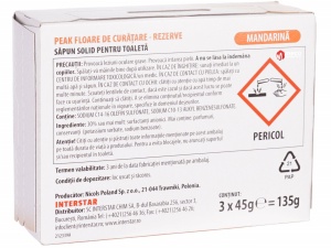 Rezerve Peak Wc Floare de curatare 3x45g (Mandarine) - Img 2