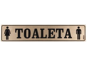 Semn indicator toaleta (Auriu)