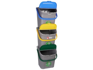 Set cosuri gunoi colectare selectiva Eco Way 3 x 28 litri H-41 cm - Img 3