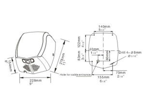 Uscător mâini Jet Meco motor fără perii HD60K 800W - Img 3