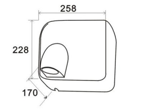 Uscător mâini plastic cromat 2300W - Img 3