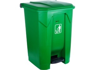 Cos gunoi colectare selectiva cu pedala Meco 45 litri Verde