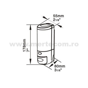 Dozator săpun plastic cromat Meco 280ml SD28 - Img 2