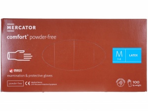 Manusi latex nepudrate Mercator Comfort (100buc/cutie) marimea M - Img 1