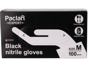 Manusi menaj negre fara talc Paclan 100buc (Medium-M)