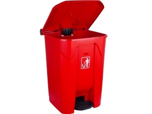 Cos gunoi colectare selectiva cu pedala Meco 45 litri Rosu - Img 2