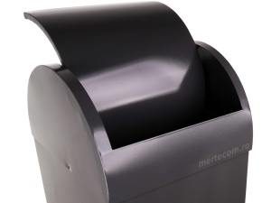 Cos metalic negru Meco Cati 80 litri H-80cm - Img 5