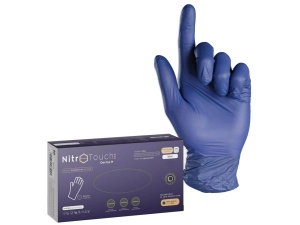 Manuși nepudrate Nitril Examinare Nitro Touch Derma Plus Albastre (100buc/cutie) marime L - Img 4