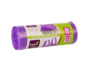 Saci menajeri Luxia cu manere 60 litri 20 bucati