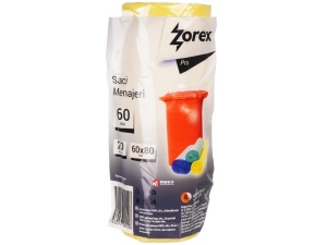 Saci menajeri Zorex 60 litri 20 bucati galben