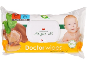 Servetele umede cu capac Doctor Wipe's 72buc Argan - Img 1