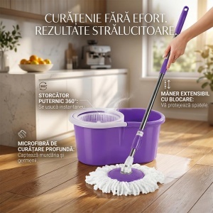 Set galeata cu centrifuga si mop + rezerva Turbion - Img 2