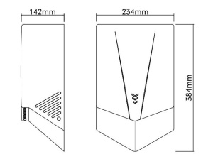 Uscator maini plastic ABS negru Meco 1300W HDS2022BB - Img 3