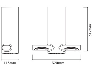 Uscator maini plastic ABS negru Tap30 Meco 1200W HDB2030 - Img 3