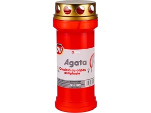Candela cu capac antiploaie Agata timp de ardere 48h