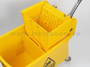 Carucior curatenie storcator profesional, separator si roti cauciuc Meco 20L - Img 2