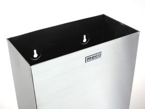 Cos gunoi inox satinat de perete Meco 25 litri H 43,5cm - Img 2