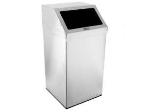 Cos gunoi inox satinat perete Meco 80 litri 36cm H-74cm