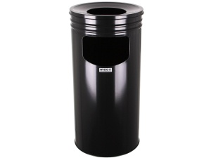Cos gunoi scrumiera neagra Meco Q30cm H-60cm