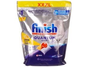 Detergent vase pentru masina de spalat Finish tablete all in 1 Quantum Lemon 60 Buc