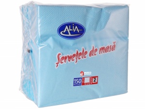 Servetele masa colorate Alia 33x33cm 2str 150buc (Albastru) - Img 1