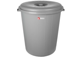 Tomberon cu capac gri 90litri MZED1190